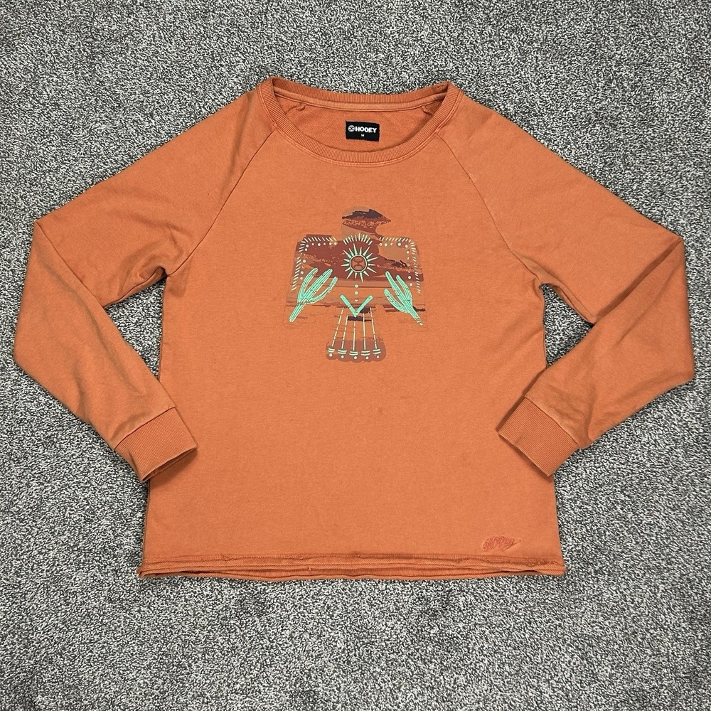 Hooey Crewneck Sweatshirt Aztec Long Sleeve Pullover‎ Womens Medium Eagle Cactus